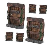 AKOOSY 6 Pièces Miniature Porte de Fée Résine Décor de Jardin Enchanté Ornement Léger et Compact pour Micro Paysages Terrariums et Bonsaïs Sculpture Détaillée pour Ambiance Féérique