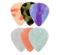 AKOOSY 6 Pièces Resin Guitar Picks Set For Electric Acoustic Bass Guitars Thin Thumb Plectrums For Fast Playing And Compatibility
