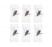 AKOOSY 6 pièces Sachet Vide Lavande Coton Lin Pochettes Parfumées Rechargeables pour Rangement Bijoux Épices Fleurs Séchées Légères et Durables