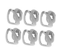 AKOOSY 6 Pièces Single Tooth Grill Caps Metal Hip Hop Teeth Decor Lightweight Halloween Party Rapper Costume Accessories For Men Women