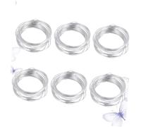 AKOOSY 6 rouleaux Fil Aluminium Flexible pour Bricolage DIY Fils pour Armature Sculpture Poupée et Cadre Moulage Anti-rouille Argenté