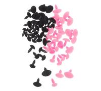 AKOOSY 60 Pièces Flocked Plastic Safety Noses with Washers for Handmade Dolls Plush Toys Puppets DIY Craft Projects and Triangular Design