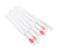 AKOOSY 6pièces Brosses à Lèvres Silicone Portables avec Couvercle Applicateurs de Masque à Lèvres et Outils de Maquillage Multi-usages pour Paillettes et Ombres à Paupières