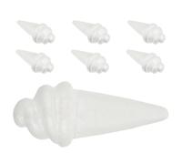 AKOOSY 7 pièces Polystyrène Cônes et Boules Blanches pour Bricolage Créatif Décorations DIY pour Mariage Noël et Jeux Imitation Formes Mousse pour Artisanat Polyvalent