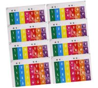 AKOOSY 8 pièces Autocollants Notes Flûte de Pan Étiquettes Adhésives Durables pour Instrument de Musique Guide Doigt pour Débutants Pratiques et Faciles à Coller