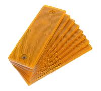 AKOOSY 8 pièces Autocollants Réfléchissants Orange pour Camions Panneau Avertisseur Plastique Catadioptre de Sécurité pour Remorque Caravane et Véhicule Utilitaire
