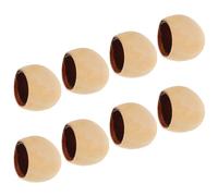 AKOOSY 8 Pièces Breloques Naturelles en Bois et Coque de Noix pour Carillon Éolien Soi-même, Tons Mélodieux Doux, Entretien Facile, Décoration Rustique pour Maison