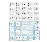 AKOOSY 80 Pièces Durable Music Note Cards For Piano Violin Portable Music Theory Learning Tool With Visuals For Beginners