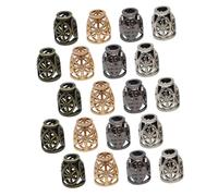 AKOOSY 80 pièces Embouts de Corde Multifonctions Alliage de Bloque Pratiques pour Vêtements et Accessoires DIY Fournitures de Couture Assortiment Or Bronze et Gris Foncé