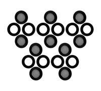 AKOOSY 80 Pièces Filtre de Pommeau de 1/2 Pouce en Caoutchouc Noir | Joint Intégré Tamis Inox, Étanchéité Anti-fuite, pour Tuyau D’arrosage et Douchette