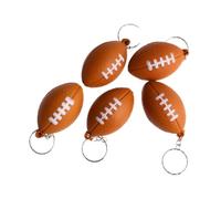AKOOSY 9 pièces Porte Clés Ballon Rugby PU Pendentif Créatif et Accessoire Mode pour Garçon Sportif et Famille Rugby