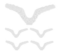 AKOOSY Accessoires D'ailes D'ange Blanches en Plastique 5pcs pour Bricolage Diy, Décorations Délicates et Réalistes pour Créations Artisanales Maison