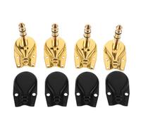 AKOOSY Adaptateur Prise Jack Audio 6,35mm Métal Haute Précision pour Instruments et Basses, Connecteur Pancake 1/4 Pouce Compatible pour Scènes et Systèmes Audio Maison, Lot de 4