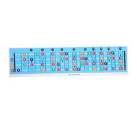 AKOOSY Affiche Tableau Guitare Basse Électrique Bleue Guide Harmonie et Gammes pour Débutants Accessoire Pratique Instrument de Musique