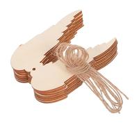 AKOOSY Ailes D'ange en Bois Brut à Suspendre 20 Pièces avec Trou pour DIY Décoration Noël Mariage Anniversaire Créatif Artisanat Bois Naturel Non Finition