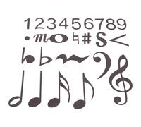 AKOOSY Aimants Musicaux Double Face pour Tableau Blanc, Notes de Musique Surdimensionnées 32,5x25,7 Cm en Poudre Magnétique et Caoutchouc Synthétique, pour Salle de Classe