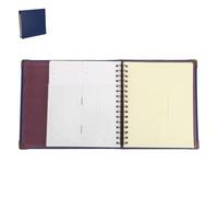 AKOOSY Album de Rangement pour 33 Pages, Couverture Polyuréthane Bleu Foncé, Feuilles Mobiles Pochettes Transparentes, Carnet pour Tickets de Cinéma, Train et Concerts, Organisateur