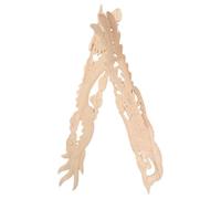 AKOOSY Applique Européenne en Bois Sculpté Non Peinte Motifs Dragon et Phénix, Décoration Murale Élégante pour Escalier et Meuble, Installation Facile en 1 Set