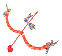 AKOOSY Arc et Flèche de Cupidon en Mousse Orange Arc-en-Ciel, Accessoire de Costume pour Femmes, Fournitures Cosplay et Fête Saint-Valentin, Tenue Romantique pour Mariage et Soirée