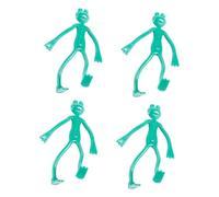 AKOOSY Attaches de Jardin Flexibles en Plastique Forme Grenouille pour Plantes et Fleurs, Lot de 2x2 Pièces, Fil Métallique Robuste, Lien de Croissance Réutilisable, Jardinage Pelouse