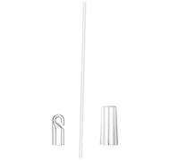 AKOOSY Baguette D'inclinaison Légère en PP Poignée de Commande Facile à Utiliser avec Crochet Accessoire Transparent pour Stores Verticaux pour Rideaux et Stores