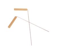 AKOOSY Baguettes de Sourcier en Cuivre Robustes 2 Pièces pour Recherche d'eau et Divination, Poignée Longue en Bois, Outil de Radiesthésie Portable pour Chasse Fantômes et Localisation,