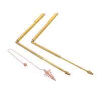 AKOOSY Baguettes de Sourcier en Cuivre Robustes Lot de 2 Set de Tiges Télescopiques pour Divination de l'eau Recherche de Trésors et Chasse aux Esprits en Extérieur Outil Spirituel