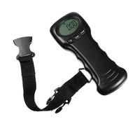 AKOOSY Balance Électronique Portable Noire avec Écran LCD Rétroéclairé Pèse Bagages et Compact sans Pile Voyage et Usage Extérieur