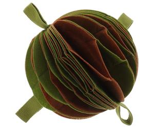 AKOOSY Balle de Fouille Colorée pour Chien en Polyester Vert, Distributeur de Nourriture Lavable en Machine et Compatible Sèche-Linge pour Entraînement Olfactif Intérieur