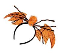AKOOSY Bandeau de Fête Halloween Chauve-Souris Araignée, Orange, Plastique | Accessoire Déguisement Halloween, Fausses Araignées, Bandeaux pour Fête Halloween, Iron Wire
