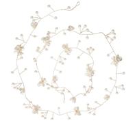 AKOOSY Bandeau Élégant pour Fille en Perles Imitation et Métal Or, Léger Éclat Brillant, Accessoire Décoratif pour Mariage et Fête