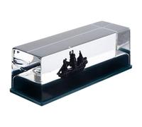 AKOOSY Bateau de Croisière Décoratif en Acrylique Fluide, Ornement de Bureau Unique et Créatif, Présent d'anniversaire Symbolisant l'amour Insubmersible
