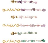 AKOOSY Bijoux pour Tresses Bobines Dreadlocks 6 Pièces Alliage Léger Style Rétro Accessoires Capillaires pour Cadeaux d'Anniversaire et Usage Varié