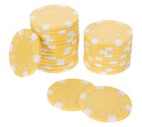 AKOOSY Blanc Jetons de Poker 50 Pièces Ronds en Plastique