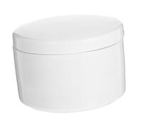 AKOOSY Boîte à Bijoux Porcelaine Blanche Ronde Organisateur Délicat Céramique Boîte de Rangement Légère et Résistante pour Boucles Oreilles Cadeau Pratique pour Femmes