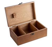 AKOOSY Boîte Couture Bois avec Coussin Épingles et Pochette de Rangement Coffret Kit Couture Multifonction pour Aiguilles Boutons et Accessoires Cadeau