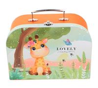 AKOOSY Boîte de Rangement Petite Valise Carton Portable pour Jouets et Papeterie Garçon Fille avec Poignée Malette Compacte pour Fille et Garçon Organisateur Pratique et Décoratif