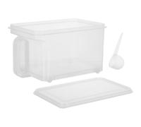 AKOOSY Boîte de Rangement pour Détergent en Poudre Plastique Transparent avec Couvercle Doseur et Poignée Stockage Hermétique et Résistant à L'humidité pour Buanderie Familiale
