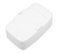 AKOOSY Boîte Lingette Blanche Plastique avec Bouton Distributeur de Lingettes Humide Rechargeable Design Compact et pour Salon Chambre et Cuisine