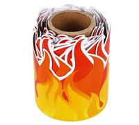 AKOOSY Bordure Décoration Feu Réaliste Rouge Orange Autocollant Flammes Artificielles Fête Pompier Salle Classe Tableau