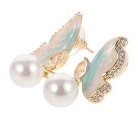 AKOOSY Boucles D'oreilles Pendantes en Perles Imitation et Zircon, Légères et Confortables, pour Soirée ou Présent Femme Élégant