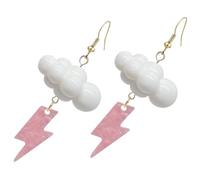 AKOOSY Boucles D'oreilles Pendantes Style Orage D'été Créatives en Acrylique Légères et Surface Lisse pour Femmes, et Travailler