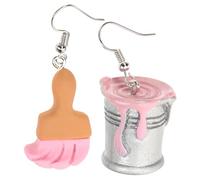 AKOOSY Boucles Oreilles Art Asymétriques Résine Forme Seau de Peinture pour Femmes Bijoux Fantaisie Artistiques et Esthétiques pour Adolescentes