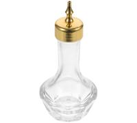 AKOOSY Bouteille D’amer pour Cocktail en Verre 50ml Bouchon | Bouchon en Verre Amovible, Joint Étanche, pour Restaurant et Maison, Finition Dorée Élégante