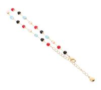 AKOOSY Bracelet Ethnique Baroque Réglable en Perles Naturelles de Culture Pierres Colorées Léger et Délicat Bijou de Poignet pour Femmes et Filles Plage et Fêtes