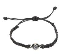 AKOOSY Bracelet Tressé Réglable en Corde Noire et Or Noir « je T’Aime » en 100 Langues Présent Saint-Valentin pour Femme Bracelet de Langues Élégant Accessoire Mode Femme
