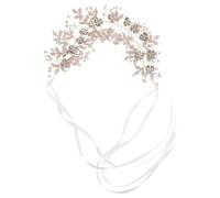 AKOOSY Bridal Headpiece Floral Leaf Hair Vine Alliage Doré Accessoire Cheveux Mariée avec Peigne Solide Couronne Élégante pour Demoiselles Honneur et Filles Honneur