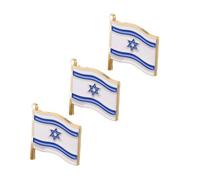 AKOOSY Broche Drapeau Israélien Lot 3 Pièces en Alliage Métal, Épingles à Revers Légères et Décoratives, Accessoires Mode Homme pour Vêtements et Paquet, Taille Petite