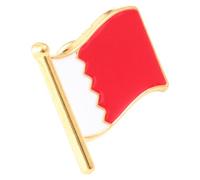 AKOOSY Broche Drapeau National Métal pour Vêtements Épingle Créative Blanche et Rouge Bahreïn Décoration Mode Unisexe Cadeau Anniversaire et Fête