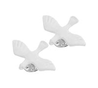 AKOOSY Broche Oiseau Miniature Paix En Émail 2 Pièces, Épinglette Chrétienne Solide, Accessoire Symbole Religieux Pour Cérémonie Communion Femme, Ornements Élégants Rituels